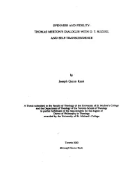 THOMAS MERTON's DIALOGUE WTH D. T. SUZUKI, Joseph Quinn