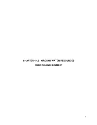Chapter 4.1.9 Ground Water Resources Thoothukudi District