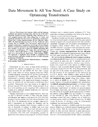 Data Movement Is All You Need: a Case Study on Optimizing Transformers