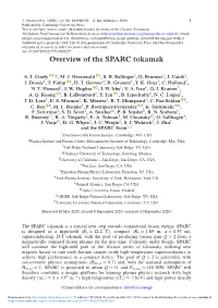 Overview of the SPARC Tokamak