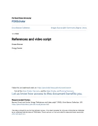 References and Video Script