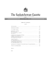 Sask Gazette, Part I, Apr 21, 1995