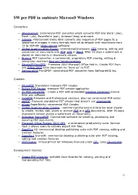 SW Per PDF in Ambiente Microsoft Windows