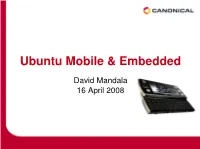 Ubuntu Mobile & Embedded