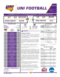 UNI FOOTBALL /Unipantherfootball @Unifootball @Unipantherfootball