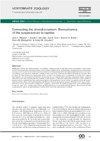 Connecting the Chondrocranium: Biomechanics of the Suspensorium in Reptiles