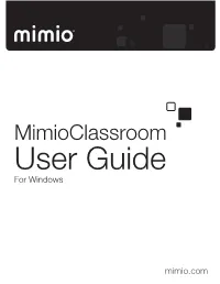 Mimioclassroom User Guide for Windows