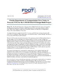 NTP) for the I-395/SR 836/I-95 Design-Build Project