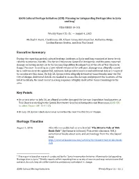 Executive Summary Key Points Heritage Timeline