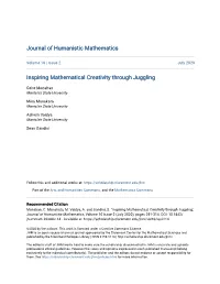 Inspiring Mathematical Creativity Through Juggling