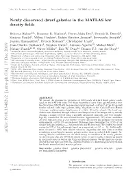 Newly Discovered Dwarf Galaxies in the MATLAS Low Density Fields