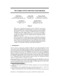 The Limits of Post-Selection Generalization