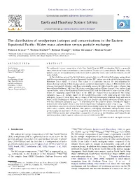 Water Mass Advection Versus Particle Exchange