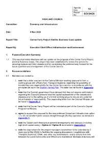 Corran Ferry Project (Outline Business Case) Update