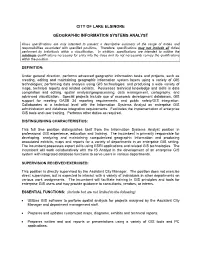 GIS Data Analyst