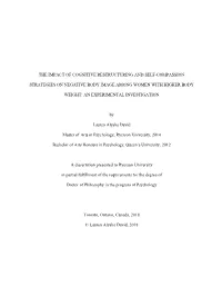 The Impact of Cognitive Restructuring and Self-Compassion