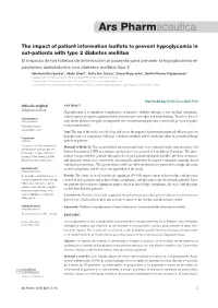 The Impact of Patient Information Leaflets to Prevent Hypoglycemia In