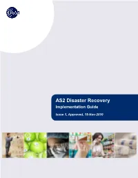 AS2 Disaster Recovery Implementation Guide