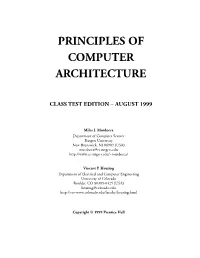 Principles of Computer Architecture