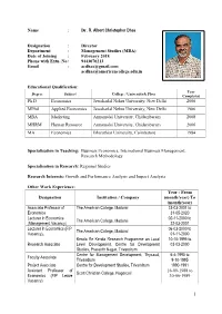 1 Name : Dr. R. Albert Christopher Dhas