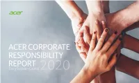 2020 Acer Corporate Responsibility Report