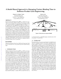 A Model-Based Approach to Managing Feature Binding Time in Software Product Line Engineering