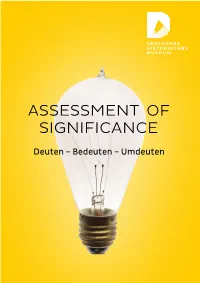 Assessment of Significance