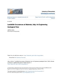 Landslide Occurances at Maierato, Italy. an Engineering Geological View