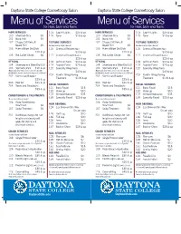 Menu of Services