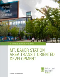 Mt. Baker Station Area Transit Oriented Development