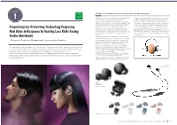 Proprietary Ear-Protecting Technology Proposing New Value in Response to Hearing Loss Risks Facing Youths Worldwide