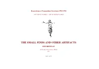 The Small Finds and Other Artifacts