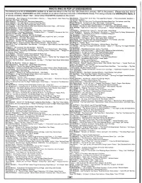 WHO's WHO in POP LP ENGINEERING the Following Is a List of ENGINEERS Credited on at Least One Album in the Top Pop 100 Charts from January 1997 to the Present