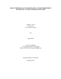Design Methodology for Developing Concept Independent Rotorcraft Anaysis and Design Software