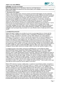Development of International Policy and Strategies for Prevention, Control and Elimination of Rabies 1