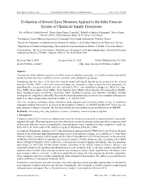 Evaluation of Several Error Measures Applied to the Sales Forecast System of Chemicals Supply Enterprises
