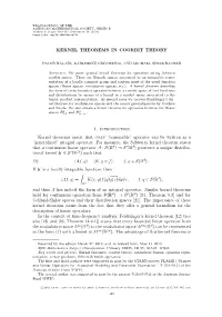 Kernel Theorems in Coorbit Theory