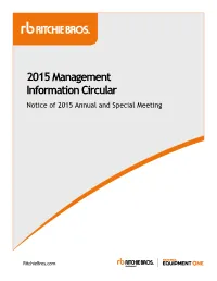 2015 Management Information Circular