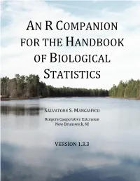 An R Companion for the Handbook of Biological Statistics