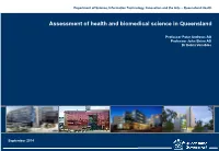 Assessment of Health and Biomedical Science in Queensland