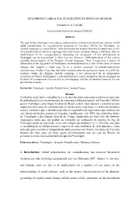 Diachronic Labial Palatalization in Xinguan Arawak