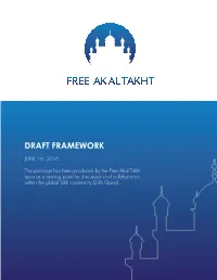 Draft Framework June 16, 2016