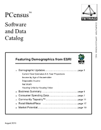 Featuring Demographics from ESRI