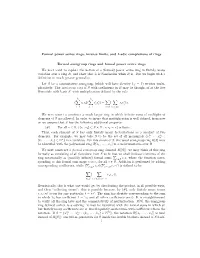 Formal Power Series Rings, Inverse Limits, and I-Adic Completions of Rings