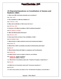 General Knowledge - J&K
