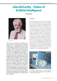John Mccarthy – Father of Artificial Intelligence