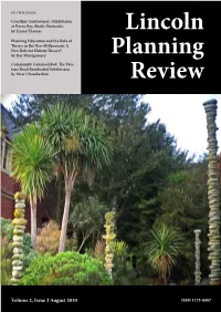 Lincoln University Planning Review Volume 2 Issue 2