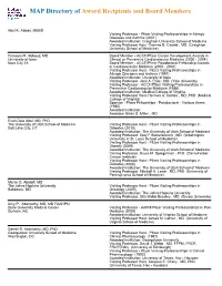 MAP Directory of Award Recipients and Board Members