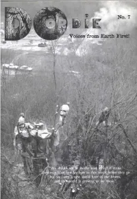 No. 7 Voices from Earth First!