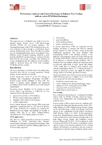Performance Analysis and Control Strategies to Enhance Free Cooling